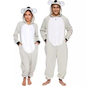 Slim Fit Adult Koala Halloween Costume - Plush Cosplay One Piece XS Extra Small
